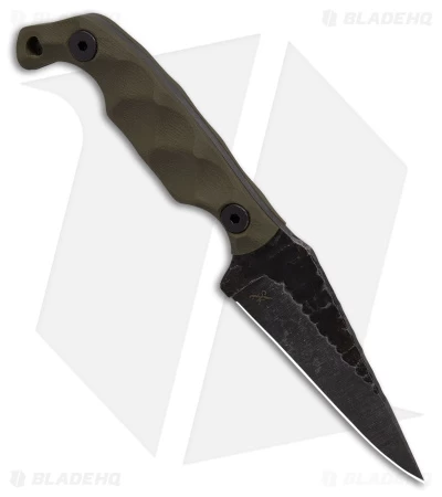 Stroup Knives Mini EDC Fixed Blade Knife OD Green G-10 (3.1" Black SW) 4 Stroup Knives Mini EDC Fixed Blade Knife OD Green G-10 (3.1" Black SW) - Image 2