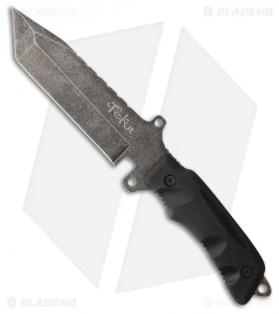 Tekut Survival Tanto Fixed Blade Knife Black TPR (5" Black Stonewash) HK2605 3 Tekut Survival Tanto Fixed Blade Knife Black TPR (5" Black Stonewash) HK2605