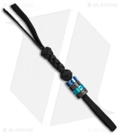 TiSurvival Modular Titanium Lanyard Bead W/ Cavities - Blue -Knife Shop TiSurvival Modular ti lanyard bead cavities blue BHQ 72231 er lanyard