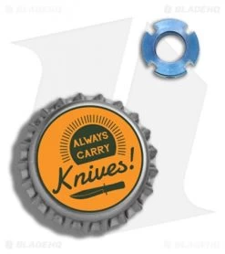 TiSurvival Modular Titanium Lanyard Bead W/ Grooves & Cavities - Blue 10 TiSurvival Modular Titanium Lanyard Bead W/ Grooves & Cavities - Blue -Knife Shop TiSurvival Modular ti lanyard bead grooves cavities blue BHQ 72224 er bottlecap