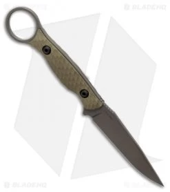 Toor Knives Anaconda Fixed Blade Knife Ranger Green G-10 (3.75" Gray) -Knife Shop Toor Knives Anaconda Fixed Blade Knife Ranger Green G10 3.75 BHQ 123642 LS Spine