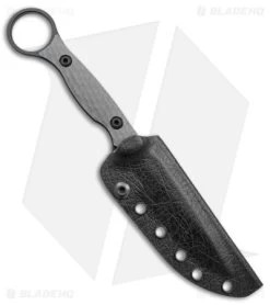 Toor Knives Anaconda Fixed Blade Knife Stealth Gray G-10 (3.75" Black) -Knife Shop Toor Knives Anaconda Fixed Blade Stealth Gray G 10 Black BHQ 145131 jr sheath