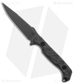 Toor Knives Darter Fixed Blade Knife Shadow Black G-10 (4.25" Black)