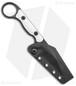 Toor Knives Jank Shank Tactical Fixed Blade Knife White G-10 (3" Black) -Knife Shop Toor Knives G 10 Jank Shank Shadow Black Tactical Fixed Blade White BHQ 139082 jr sheath