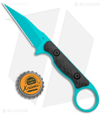 Toor Knives Jank Shank Tactical Fixed Blade Knife Black G-10 (3" Teal) 6 Toor Knives Jank Shank Tactical Fixed Blade Knife Black G-10 (3" Teal) - Image 4