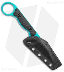 Toor Knives Jank Shank Tactical Fixed Blade Knife Black G-10 (3" Teal) 8 Toor Knives Jank Shank Tactical Fixed Blade Knife Black G-10 (3" Teal) -Knife Shop Toor Knives G 10 Jank Shank Teal Tactical Black BHQ 139081 jr sheath