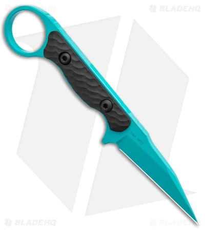 Toor Knives Jank Shank Tactical Fixed Blade Knife Black G-10 (3" Teal) 4 Toor Knives Jank Shank Tactical Fixed Blade Knife Black G-10 (3" Teal) - Image 2