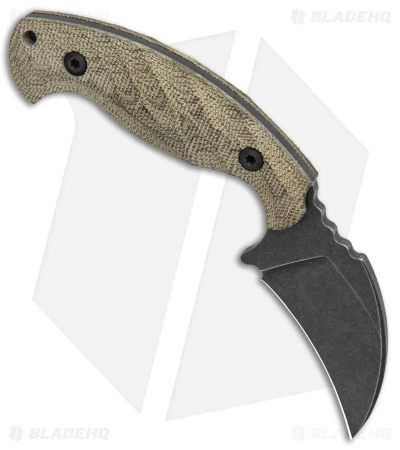 Toor Knives Karsumba Karambit Fixed Blade Green Canvas Micarta (2.5" Black SW) 4 Toor Knives Karsumba Karambit Fixed Blade Green Canvas Micarta (2.5" Black SW) - Image 2