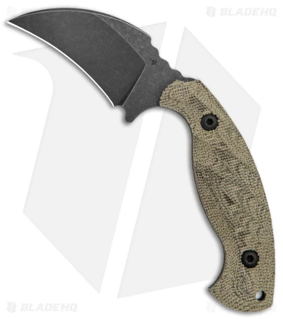 Toor Knives Karsumba Karambit Fixed Blade Green Canvas Micarta (2.5" Black SW) 3 Toor Knives Karsumba Karambit Fixed Blade Green Canvas Micarta (2.5" Black SW)