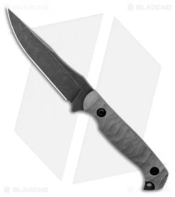 Toor Knives Krypteia Stealth Fixed Blade Knife Gray G-10 (4" Black Stonewash)