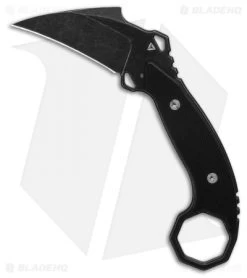 TuyaKnife Aswang Karambit Fixed Blade Knife Black G-10 (2.5" Black SW)