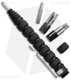 V NIVES Drive Bit Driver Black Aluminum W/ 7 Piece Bit Set -Knife Shop V NIVES Drive Bit Driver Black Aluminum 7 Piece Bit Set VNIMT20ALBK BHQ 93548 jr bits