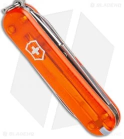 Victorinox Classic SD Fire Opal Polymer (2.25" Stainless Steel) -Knife Shop Victorinox Classic SD Fire Opal Satin BHQ 133854 jr spine