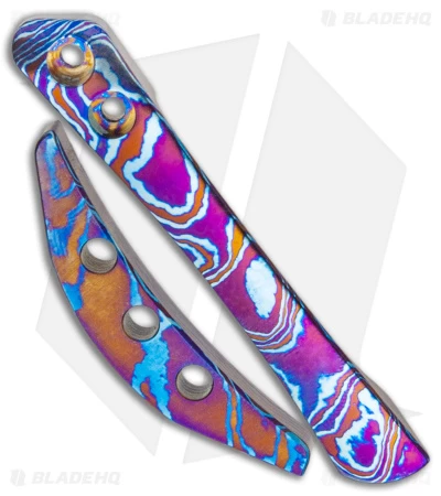 Wehr Knives Timascus Clip + Backspacer For Production Lukas-P Knife 3 Wehr Knives Timascus Clip + Backspacer For Production Lukas-P Knife