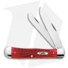 Case Trapper Knife 4.25" Dark Red Bone (6254 CV) 6984 -Knife Shop case trapper red 06984