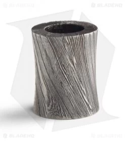 Tallen Concave Damascus Bead W/ OD Green Paracord Lanyard 5 Tallen Concave Damascus Bead W/ OD Green Paracord Lanyard -Knife Shop grindworx damascus bead concave