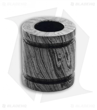 Tallen Grooved Barrel Bead (Damascus) 3 Tallen Grooved Barrel Bead (Damascus)