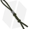 Tallen Concave Damascus Bead W/ OD Green Paracord Lanyard -Knife Shop grindworx lanyard concave od green