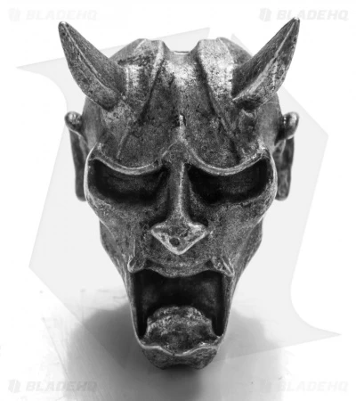 Magallona Hannya Skull Lanyard Bead (Pewter) 3 Magallona Hannya Skull Lanyard Bead (Pewter)