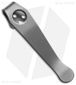 Lynch Northwest Short Titanium Spyderco Pocket Clip (Sandwashed) NW