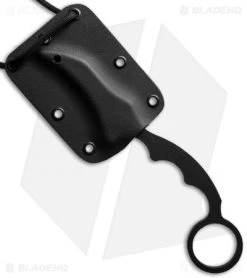 Max Venom DMaX Fighter Karambit Neck Knife + Aluminum Trainer Combo (2.5" Black) -Knife Shop max venom dmax sheath