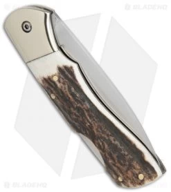 Muela Navaja Lockback Knife Stag Horn (3.25" Satin) -Knife Shop muela lockback stag horn MUE 90760 BHQ 37019 er side
