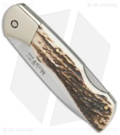 Muela Navaja Lockback Knife Stag Horn (3.25" Satin) -Knife Shop muela lockback stag horn MUE 90760 BHQ 37019 er spine