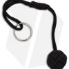 Monkeyz Fist Black Paracord Lanyard Knot (Small 3/4" Ball) -Knife Shop munkey fistz black small 110