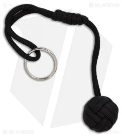Monkeyz Fist Black Paracord Lanyard Knot (Small 3/4" Ball)