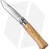 Opinel Knives No. 8 Stainless Steel Knife Olive Wood W/Sheath (3.25" Satin) -Knife Shop opinel 001004 cm