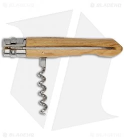 Opinel Knives No. 10 Stainless Steel Knife Beech Wood (3.25" Satin) -Knife Shop opinel 001410 corkscrew knife open