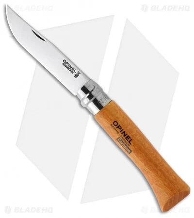 Opinel Knives No. 10 Carbon Steel Knife Beech Wood (3.9" Satin) 3 Opinel Knives No. 10 Carbon Steel Knife Beech Wood (3.9" Satin)