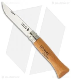 Opinel Knives Stainless Steel Folding Knife Beechwood Handles (Set Of 10) -Knife Shop opinel 6stainless 123060