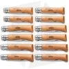 Opinel No. 6, 7 & 8 Carbon Steel Folding Knife Set (12 Piece) 4x -Knife Shop opinel carbon steel beech satin no 6 7 8 kit