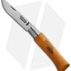 Opinel Knives No. 4 Carbon Steel Folding Knife Beechwood (2" Satin) #4 -Knife Shop opinel folding op11040 back closed