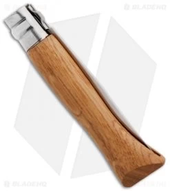 Opinel Knives No. 6 Stainless Steel Knife Walnut (2.9" Satin) #6 SS 5 Opinel Knives No. 6 Stainless Steel Knife Walnut (2.9" Satin) #6 SS -Knife Shop opinel op00981 oak side