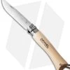 Opinel Knives No 7 Stainless Steel Knife Beech Wood + Leather Lanyard (3" Satin)