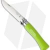 Opinel Knives No. 7 Stainless Steel Knife Green Beech Wood (3.06" Satin) #7 SS 1 Opinel Knives No. 7 Stainless Steel Knife Green Beech Wood (3.06" Satin) #7 SS -Knife Shop opinel op01425 lime green