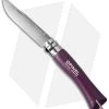 Opinel No 7 Trekking Stainless Steel Knife Plum + Leather (3.25" Satin) 1 Opinel No 7 Trekking Stainless Steel Knife Plum + Leather (3.25" Satin) -Knife Shop opinel op01444 cm