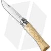 Opinel No. 7 Nature "Wave" Stainless Steel Knife Beech Wood (3" Satin)