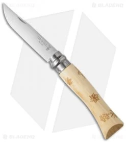 Opinel No. 7 Nature "Snow" Stainless Steel Knife Beech Wood (3" Satin)