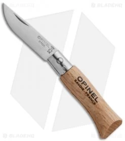 Opinel Knives Stainless Steel Folding Knife Beechwood Handles (Set Of 10) -Knife Shop opinel small folder light wood op01070 1