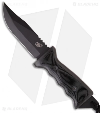 Scorpion Knives Overt Pathfinder Knife Fixed Blade (5" Black Plain) 3 Scorpion Knives Overt Pathfinder Knife Fixed Blade (5" Black Plain)