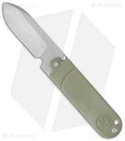 Serge Panchenko Bean Flipper OD Green G-10 (2" Tumbled)
