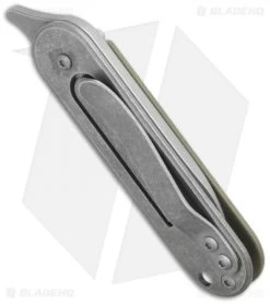 Serge Panchenko Bean Flipper OD Green G-10 (2" Tumbled) 7 Serge Panchenko Bean Flipper OD Green G-10 (2" Tumbled) -Knife Shop sp bean od green g10 side cm