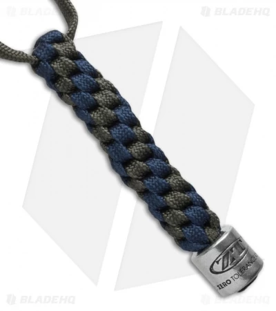 Zero Tolerance Knives Tied Paracord Lanyard + ZT Bead Gray/Blue 3 Zero Tolerance Knives Tied Paracord Lanyard + ZT Bead Gray/Blue